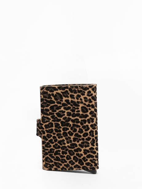 Porte-cartes Cuir Secrid Beige animal MLE vue secondaire 2