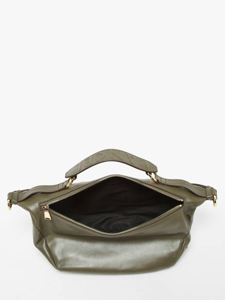 Medium Leather Origami Crossbody Bag Lancel Green origami A12528 other view 3