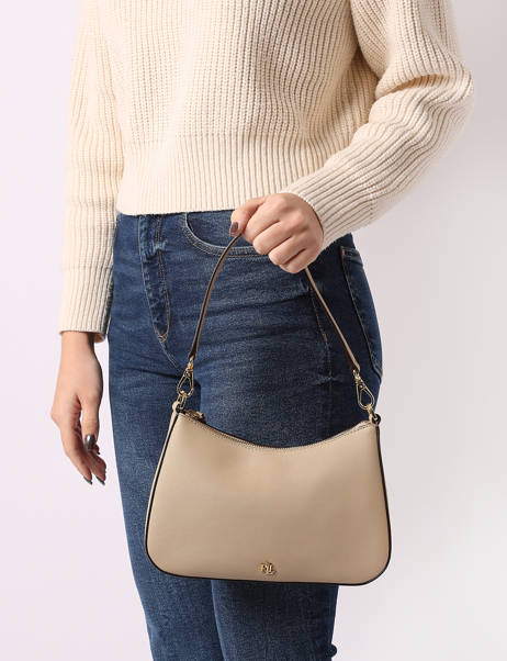 Sac Porté épaule Danni 26 Cuir Lauren ralph lauren Beige danni 31883768 vue secondaire 1