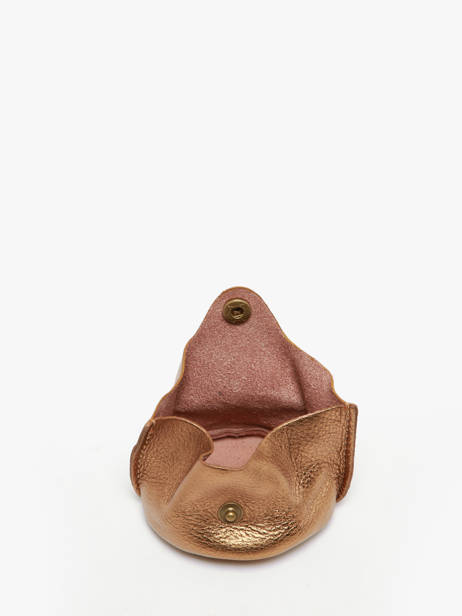 Coin Purse Leather Paul marius Gold vintage ESCARCEL other view 1