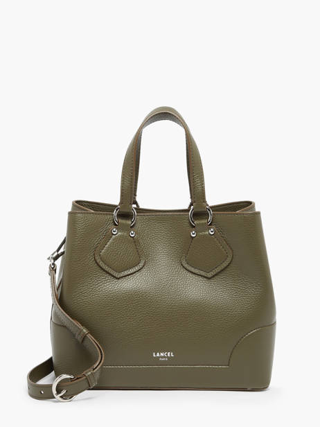Small Leather Néo Izy Satchel Lancel Green neo izy A12133
