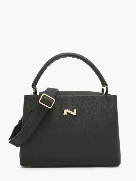 Sac à Main Magnolia Cuir Nathan baume Noir eden 3