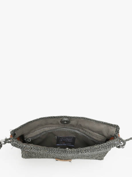 Crossbody Bag L'atelier Du Crochet Raphia Le voyage en panier Gray l'atelier du crochet AM773 other view 3
