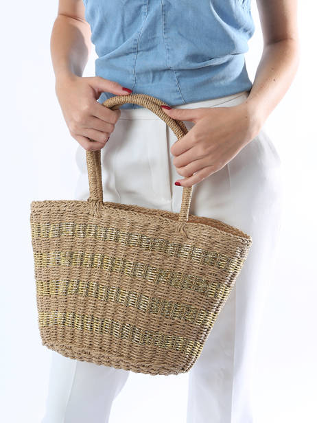 Shoulder Bag Cabas Straw Gerard pasquier Brown cabas P24028 other view 1