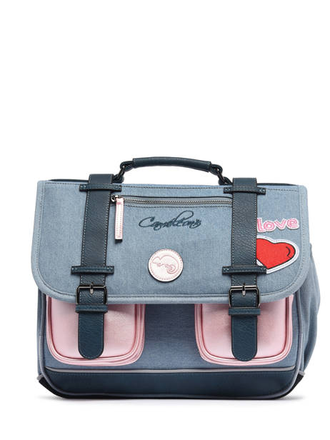 Wheeled Schoolbag 2 Compartments Cameleon Blue vintage fantasy PBVGCA35