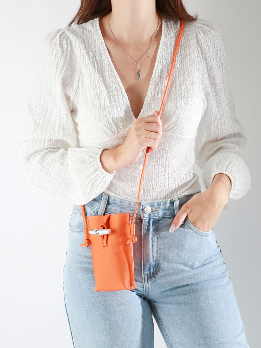 Longchamp Le roseau Ipod case / cd holder Orange