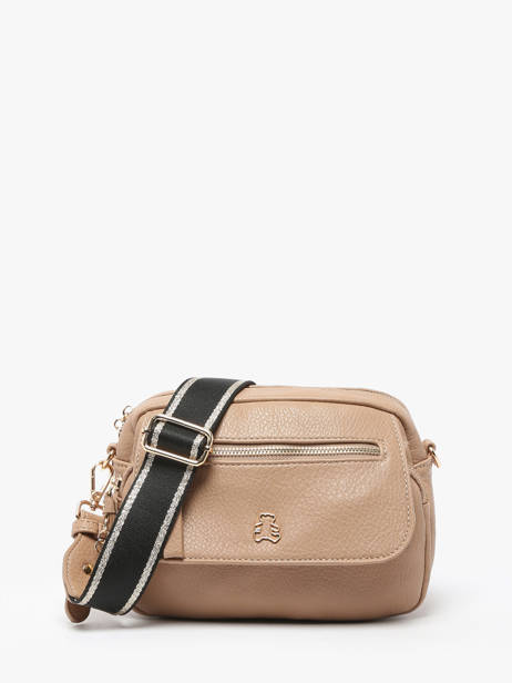 Crossbody Bag Zip Lulu castagnette Brown zip VICTOIRE