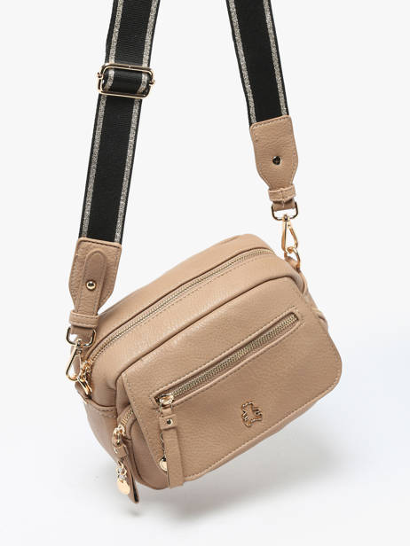Crossbody Bag Zip Lulu castagnette Brown zip VICTOIRE other view 2