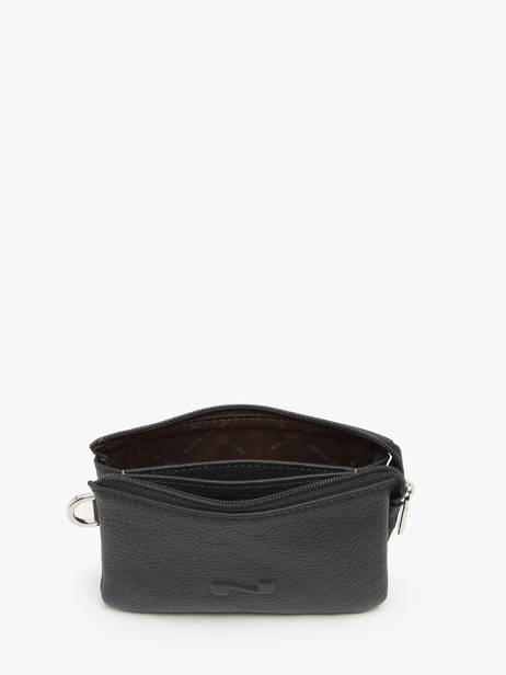2-compartment  Coin Purse Leather Nathan baume Black original n 302N other view 1