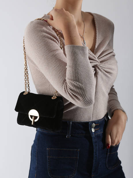 Petit Sac Bandoulière Moon En Velours Vanessa bruno Marron moon 42V40326 vue secondaire 1