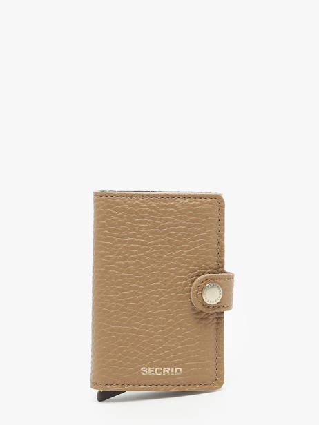 Card Holder Leather Secrid Beige pebble MPE