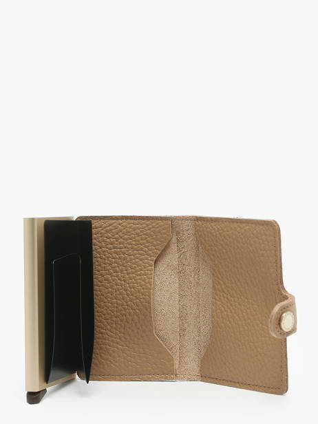 Card Holder Leather Secrid Beige pebble MPE other view 1