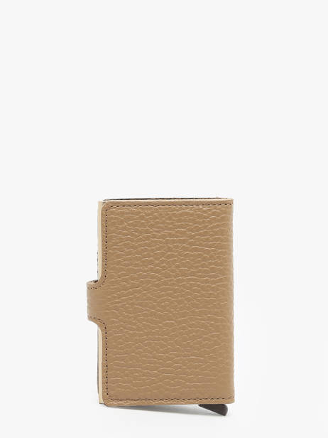 Card Holder Leather Secrid Beige pebble MPE other view 2