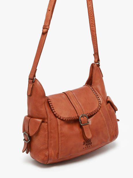 Sac Bandoulière Utility Cuir Basilic pepper Marron utility BUTI08 vue secondaire 2