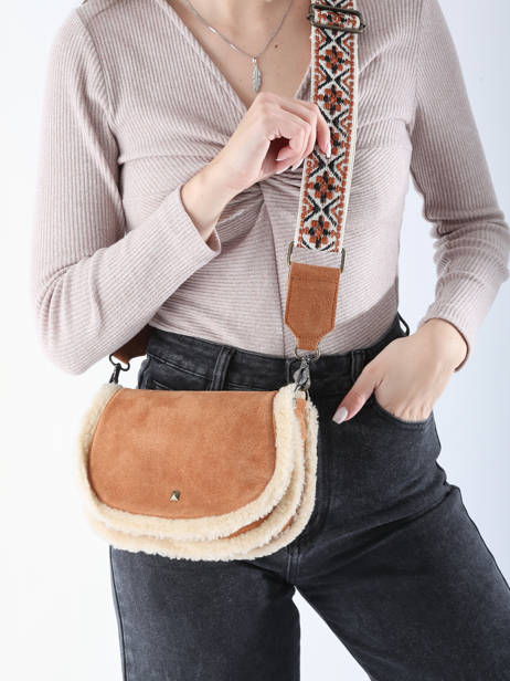 Sac BandouliÃ¨re Risia Cuir Pieces Marron risia 17152862 vue secondaire 1