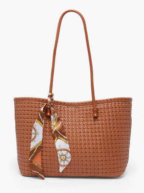 Shoulder Bag Braided Miniprix Brown braided A9113
