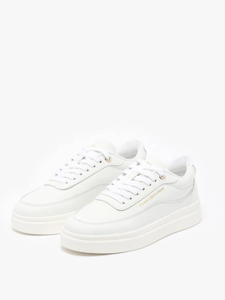 Sneakers In Leather Tommy hilfiger White women 8800YBS other view 2