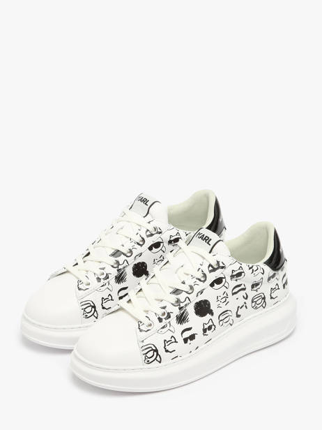 Sneakers Kapri Twin Nft In Leather Karl lagerfeld White women KL62512T other view 2