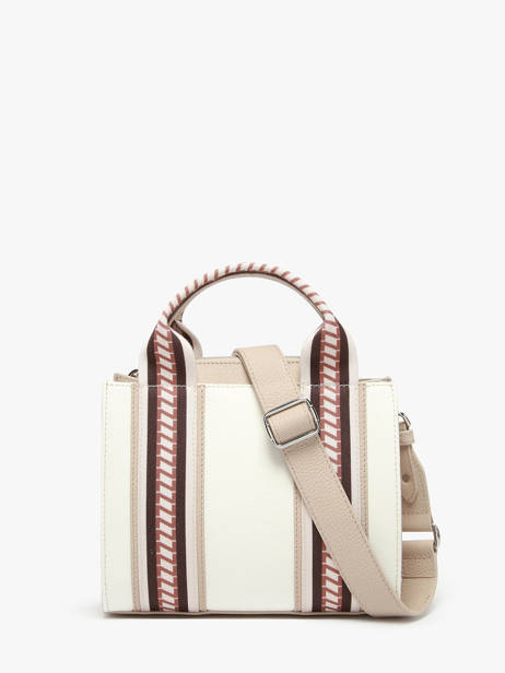 Small Luna Tote Bag Canvas With Leather Nathan baume White solar LUNA other view 4