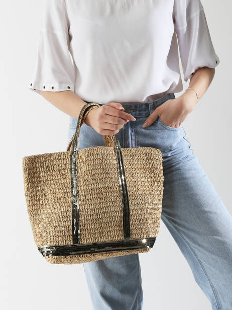 Shopping Bag Cabas Raphia Leather Vanessa bruno Beige cabas raphia 30V40413 other view 1