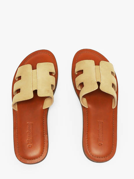 Slippers In Leather Les tropeziennes Beige men EMIASUED other view 3