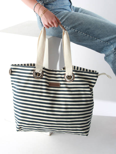 Shopping Bag Mariniere Le voyage en panier Blue mariniere HC308 other view 1