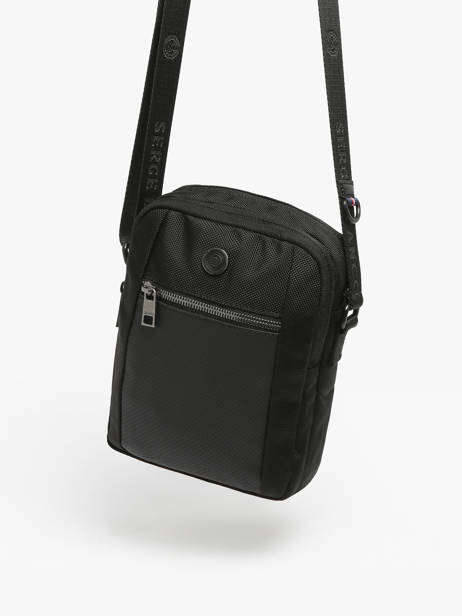 Sac Bandoulière Serge blanco Noir control CTL13005 vue secondaire 2