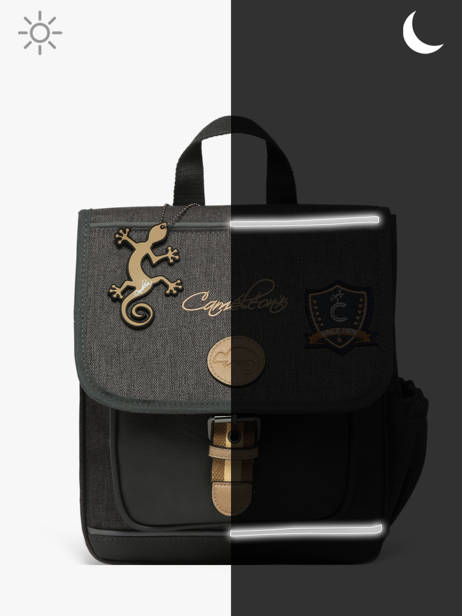 1 Compartment Backpack Cameleon Gray vintage urban SD30 other view 7