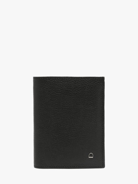 Portefeuille Porte-monnaie Madras Cuir Etrier Noir madras EMAD142