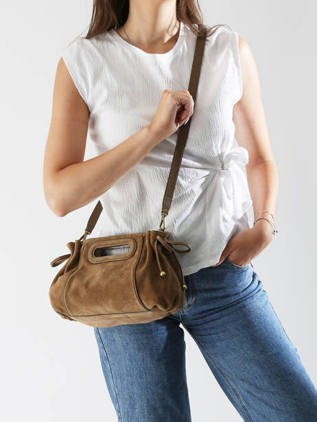Shoulder Bag Folk Light Gerard darel Brown folk light W405 other view 1