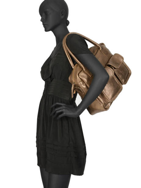 Sac Le Dandy A4 Cuir Paul marius Rose vintage S vue secondaire 2