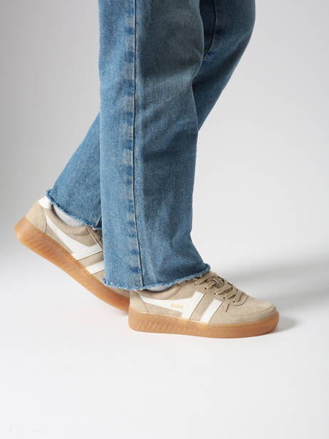 Sneakers In Leather Gola Beige women CLA589 other view 1