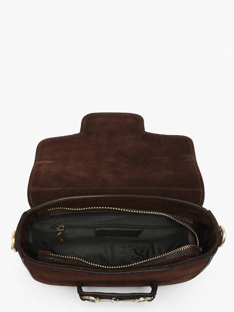 Shoulder Bag Velvet Leather Milano Brown velvet VE260611 other view 2