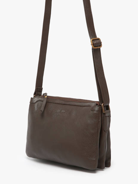 Shoulder Bag Cow Leather Basilic pepper Brown cow BCOW83 other view 1