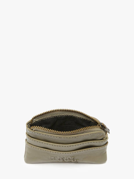 Porte-monnaie Cuir Basilic pepper Vert cow BCOW99 vue secondaire 1