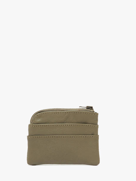 Porte-monnaie Cuir Basilic pepper Vert cow BCOW99 vue secondaire 2