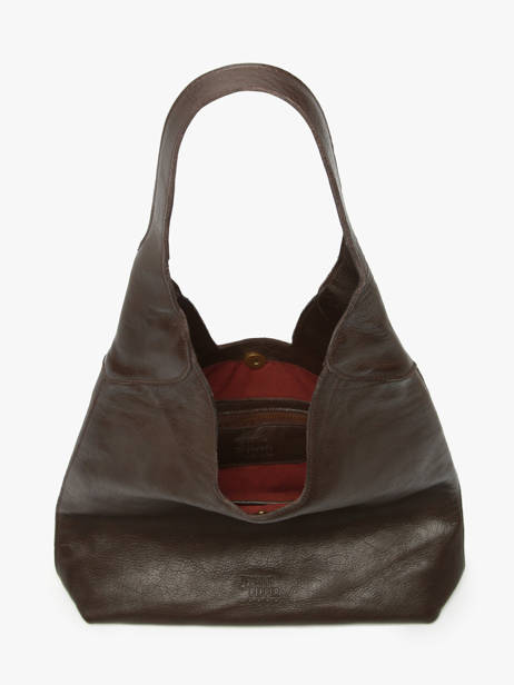 Sac Porté épaule Cow Cuir Basilic pepper Marron cow BCOW2M vue secondaire 2