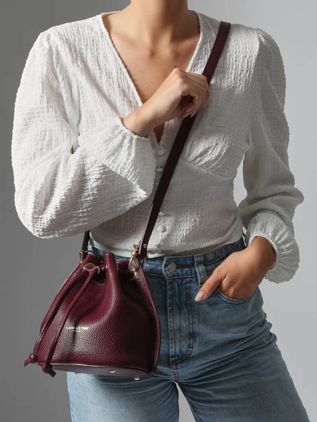 Sac Bourse Alba Double Cuir Lancaster Rouge alba double 80 vue secondaire 1