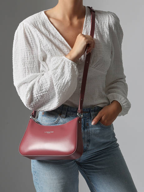 Sac Bandoulière Suave Cuir Lancaster Rose suave ace 22 vue secondaire 1