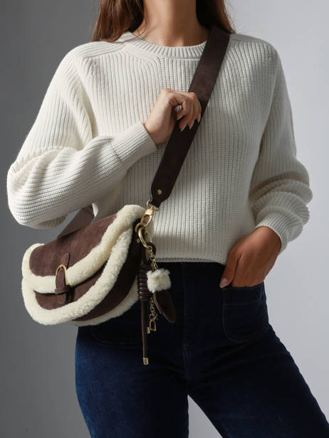 Sac Bandoulière Alpin Cuir Etrier Marron alpin EALP050S vue secondaire 1