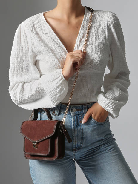 Sac Bandoulière La Suite Cuir Paul marius Marron la suite GEOX2SUI vue secondaire 1