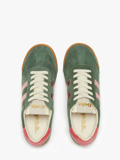 Sneakers Elan Glitz In Leather Gola Green women CLB790 other view 3