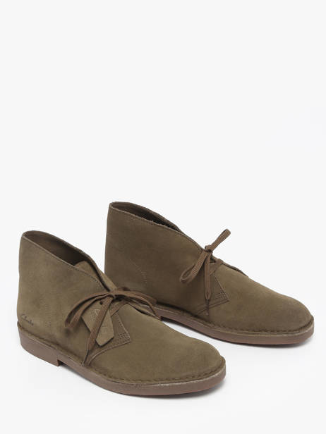 Boots Desert In Leather Clarks Green men 26183838 other view 1