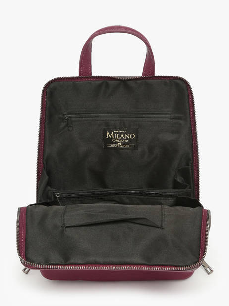 Sac à Dos Et épaule Milano Rouge caviar CA240615 vue secondaire 2