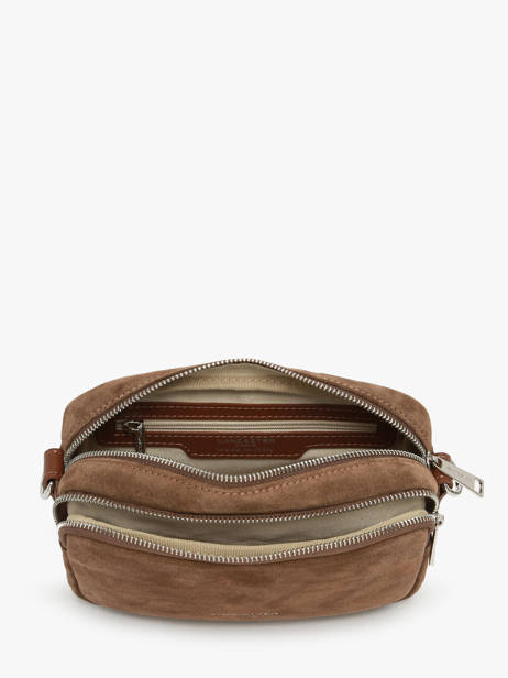 Sac Bandoulière Suede Cuir Lancaster Marron suede 65 vue secondaire 3