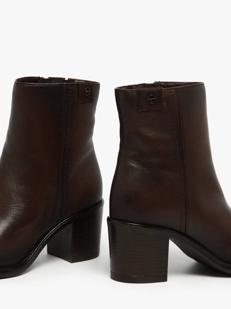 Bottines à Talon En Cuir Tamaris Marron women 45 vue secondaire 3