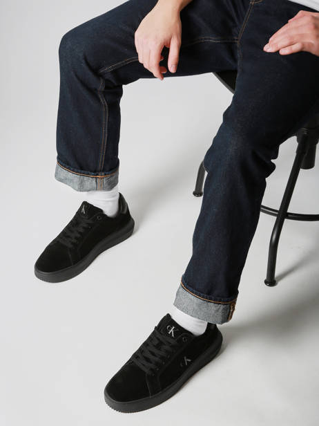 Sneakers En Cuir Calvin klein jeans Noir men YM01299 vue secondaire 1