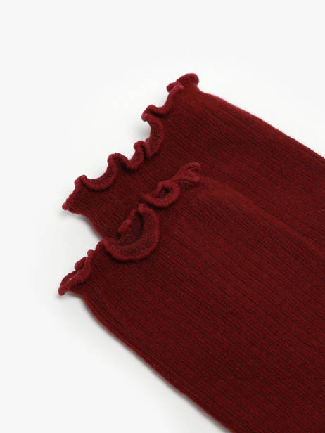 Chaussettes Pieces Rouge socks women 17149458 vue secondaire 1