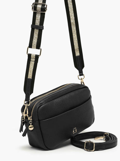 Sac Bandoulière Soft Lulu castagnette Noir soft YAHIA vue secondaire 2