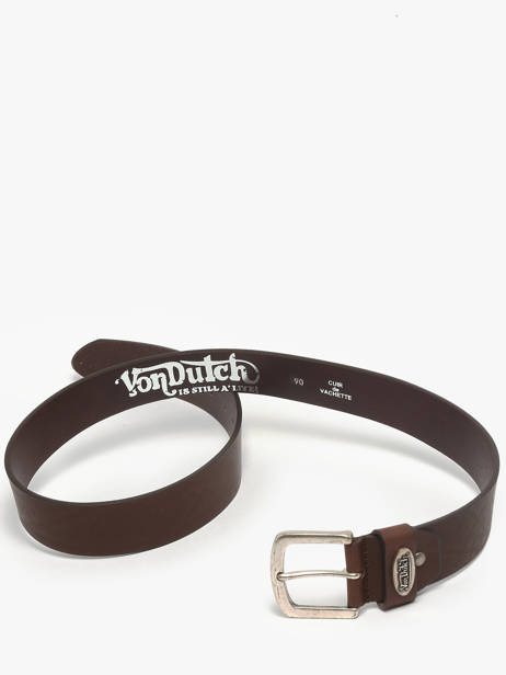 Ceinture Ajustable Von dutch Marron belt HERTS vue secondaire 2